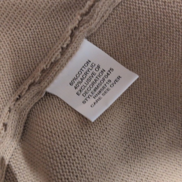 Elementz Tan Sequin Trim Cardigan Size Medium, NWT, Glam, Sequins - Picture 4 of 5